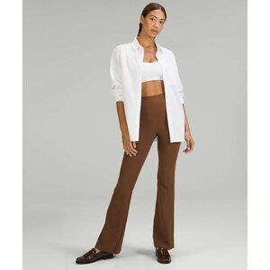 Lululemon HEMMED Roasted Brown Groove High Rise Flare Nulu Athleisure Pants